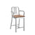 Emeco 1104 Navy Counter Stool With Wood Seat Side/Dining Emeco Hand-Brushed White Oak With Arms