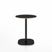 Emeco 2 Inch Flat Base Cafe Table - Round Top Coffee table Emeco Table Top 24" / 60 cm Black Powder Coated Black Laminate Plywood