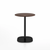 Emeco 2 Inch Flat Base Cafe Table - Round Top Coffee table Emeco Table Top 24" / 60 cm Black Powder Coated Walnut Wood