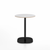 Emeco 2 Inch Flat Base Cafe Table - Round Top Coffee table Emeco Table Top 24" / 60 cm Black Powder Coated White Laminate Plywood