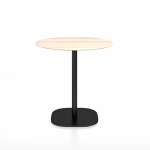 Emeco 2 Inch Flat Base Cafe Table - Round Top Coffee table Emeco Table Top 30" / 76 cm Black Powder Coated Accoya Wood