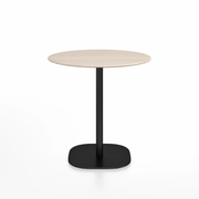 Emeco 2 Inch Flat Base Cafe Table - Round Top Coffee table Emeco Table Top 30" / 76 cm Black Powder Coated Ash Wood
