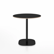 Emeco 2 Inch Flat Base Cafe Table - Round Top Coffee table Emeco Table Top 30" / 76 cm Black Powder Coated Black Laminate Plywood