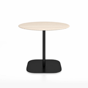 Emeco 2 Inch Flat Base Cafe Table - Round Top Coffee table Emeco Table Top 36" / 91 cm Black Powder Coated Ash Wood