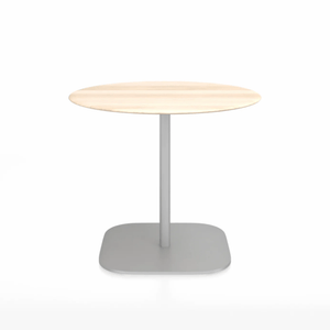 Emeco 2 Inch Flat Base Cafe Table - Round Top Coffee table Emeco Table Top 36" / 91 cm Hand Brushed Accoya Wood