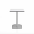 Emeco 2 Inch Flat Base Cafe Table - Square Top Coffee table Emeco Table Top 24" Hand Brushed Aluminum White HPL