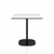 Emeco 2 Inch Flat Base Cafe Table - Square Top Coffee table Emeco Table Top 30" Black Powder Coated Aluminum White HPL