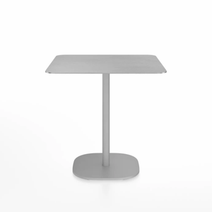 Emeco 2 Inch Flat Base Cafe Table - Square Top Coffee table Emeco Table Top 30" Hand Brushed Aluminum Hand Brushed Aluminum