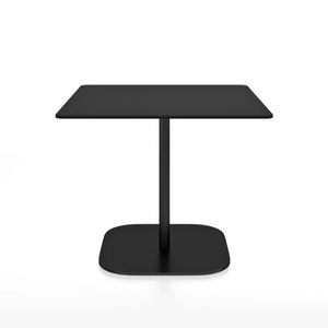 Emeco 2 Inch Flat Base Cafe Table - Square Top Coffee table Emeco Table Top 36" Black Powder Coated Aluminum Black HPL