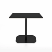 Emeco 2 Inch Flat Base Cafe Table - Square Top Coffee table Emeco Table Top 36" Black Powder Coated Aluminum Black Laminate Plywood