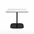 Emeco 2 Inch Flat Base Cafe Table - Square Top Coffee table Emeco Table Top 36" Black Powder Coated Aluminum White HPL