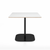 Emeco 2 Inch Flat Base Cafe Table - Square Top Coffee table Emeco Table Top 36" Black Powder Coated Aluminum White Laminate Plywood