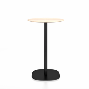 Emeco 2 Inch Flat Base Counter Height Table - Round Top Coffee table Emeco Table Top 24" Black Powder Coated Accoya Wood