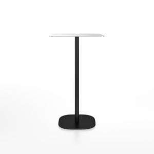Emeco 2 Inch Flat Base Bar Height Table - Square Top Coffee table Emeco Table Top 24" Black Powder Coated Aluminum Brushed Aluminum