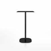 Emeco 2 Inch Flat Base Bar Height Table - Square Top Coffee table Emeco Table Top 24" Black Powder Coated Aluminum Black HPL