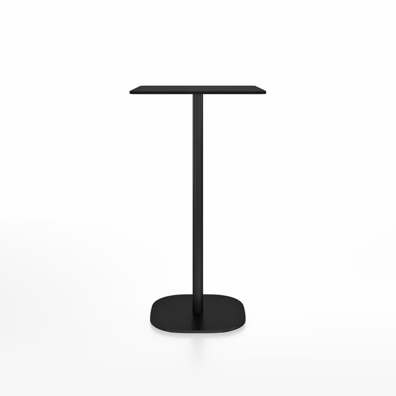 Emeco 2 Inch Flat Base Bar Height Table - Square Top Coffee table Emeco Table Top 24" Black Powder Coated Aluminum Black HPL
