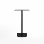 Emeco 2 Inch Flat Base Bar Height Table - Square Top Coffee table Emeco Table Top 24" Black Powder Coated Aluminum Gray HPL