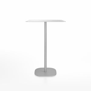 Emeco 2 Inch Flat Base Bar Height Table - Square Top Coffee table Emeco Table Top 30" Brushed Aluminum Brushed Aluminum