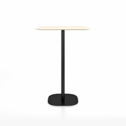 Emeco 2 Inch Flat Base Bar Height Table - Square Top Coffee table Emeco Table Top 30" Black Powder Coated Aluminum Accoya Wood