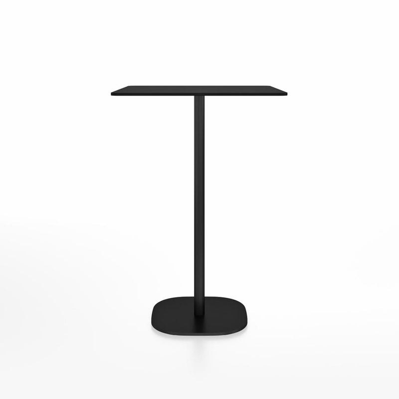 Emeco 2 Inch Flat Base Bar Height Table - Square Top Coffee table Emeco Table Top 30" Black Powder Coated Aluminum Black HPL
