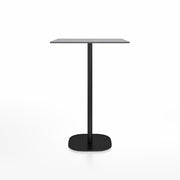 Emeco 2 Inch Flat Base Bar Height Table - Square Top Coffee table Emeco Table Top 30" Black Powder Coated Aluminum Gray HPL