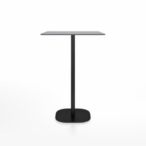 Emeco 2 Inch Flat Base Bar Height Table - Square Top Coffee table Emeco Table Top 30" Black Powder Coated Aluminum Gray HPL