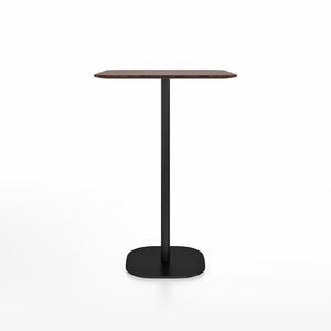 Emeco 2 Inch Flat Base Bar Height Table - Square Top Coffee table Emeco Table Top 30" Black Powder Coated Aluminum Walnut Wood