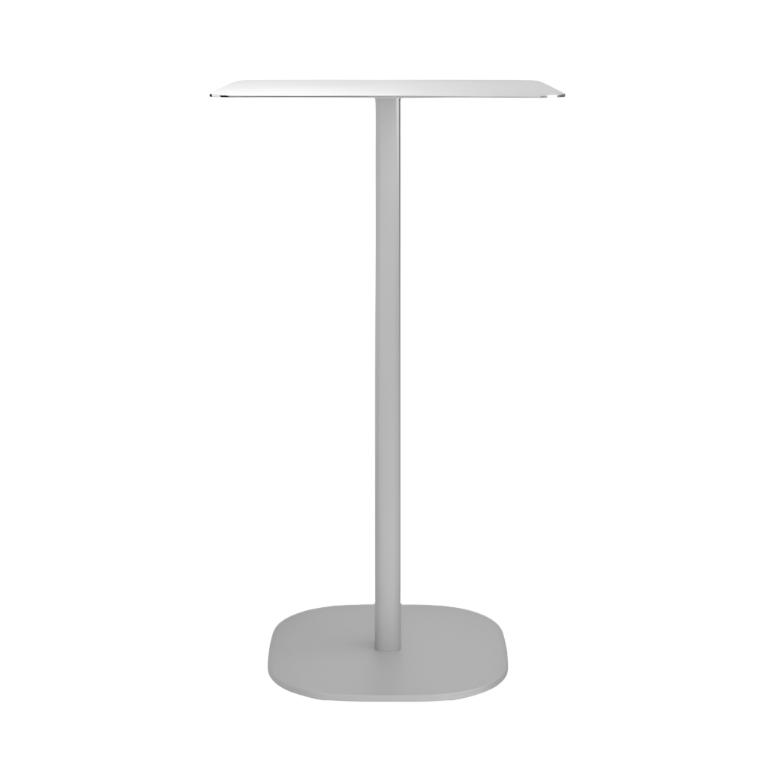 Emeco 2 Inch Flat Base Bar Height Table - Square Top Coffee table Emeco Table Top 24&quot; Brushed Aluminum Brushed Aluminum