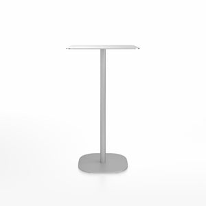 Emeco 2 Inch Flat Base Bar Height Table - Square Top Coffee table Emeco Table Top 24" Brushed Aluminum Brushed Aluminum