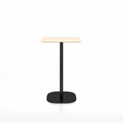 Emeco 2 Inch Flat Base Counter Height Table - Square Top Coffee table Emeco Table Top 24" Black Powder Coated Aluminum Accoya Wood