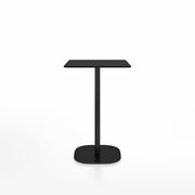 Emeco 2 Inch Flat Base Counter Height Table - Square Top Coffee table Emeco Table Top 24" Black Powder Coated Aluminum Black HPL