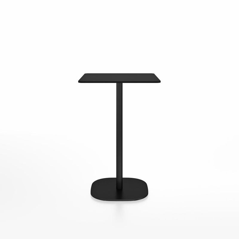 Emeco 2 Inch Flat Base Counter Height Table - Square Top Coffee table Emeco Table Top 24" Black Powder Coated Aluminum Black HPL