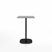 Emeco 2 Inch Flat Base Counter Height Table - Square Top Coffee table Emeco Table Top 24" Black Powder Coated Aluminum Gray HPL