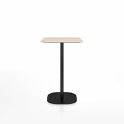 Emeco 2 Inch Flat Base Counter Height Table - Square Top Coffee table Emeco Table Top 24" Black Powder Coated Aluminum Ash Wood