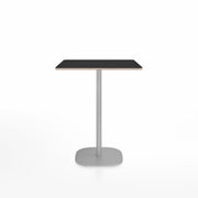 Emeco 2 Inch Flat Base Counter Height Table - Square Top Coffee table Emeco Table Top 30" Brushed Aluminum Black Laminate Plywood