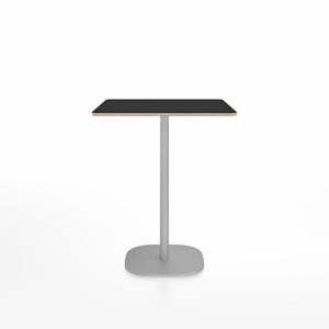 Emeco 2 Inch Flat Base Counter Height Table - Square Top Coffee table Emeco Table Top 30" Brushed Aluminum Black Laminate Plywood