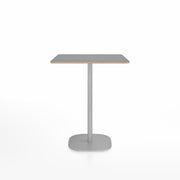 Emeco 2 Inch Flat Base Counter Height Table - Square Top Coffee table Emeco Table Top 30" Brushed Aluminum Gray Laminate Plywood
