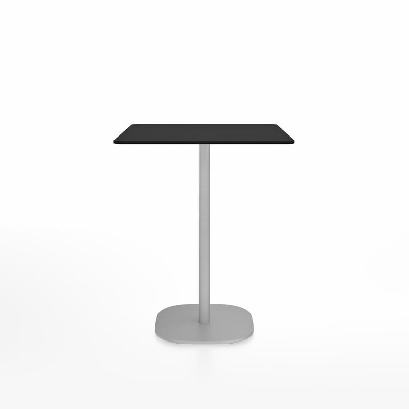 Emeco 2 Inch Flat Base Counter Height Table - Square Top Coffee table Emeco Table Top 30" Brushed Aluminum Black HPL