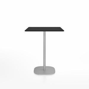 Emeco 2 Inch Flat Base Counter Height Table - Square Top Coffee table Emeco Table Top 30" Brushed Aluminum Black HPL