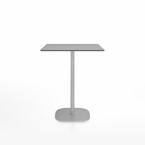 Emeco 2 Inch Flat Base Counter Height Table - Square Top Coffee table Emeco Table Top 30" Brushed Aluminum Gray HPL