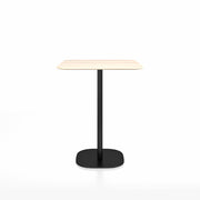 Emeco 2 Inch Flat Base Counter Height Table - Square Top Coffee table Emeco Table Top 30" Black Powder Coated Aluminum Accoya Wood