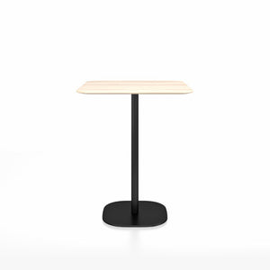 Emeco 2 Inch Flat Base Counter Height Table - Square Top Coffee table Emeco Table Top 30" Black Powder Coated Aluminum Accoya Wood