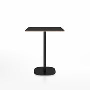 Emeco 2 Inch Flat Base Counter Height Table - Square Top Coffee table Emeco Table Top 30" Black Powder Coated Aluminum Black Laminate Plywood