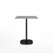 Emeco 2 Inch Flat Base Counter Height Table - Square Top Coffee table Emeco Table Top 30" Black Powder Coated Aluminum Gray Laminate Plywood