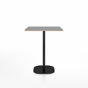 Emeco 2 Inch Flat Base Counter Height Table - Square Top Coffee table Emeco Table Top 30" Black Powder Coated Aluminum Gray Laminate Plywood