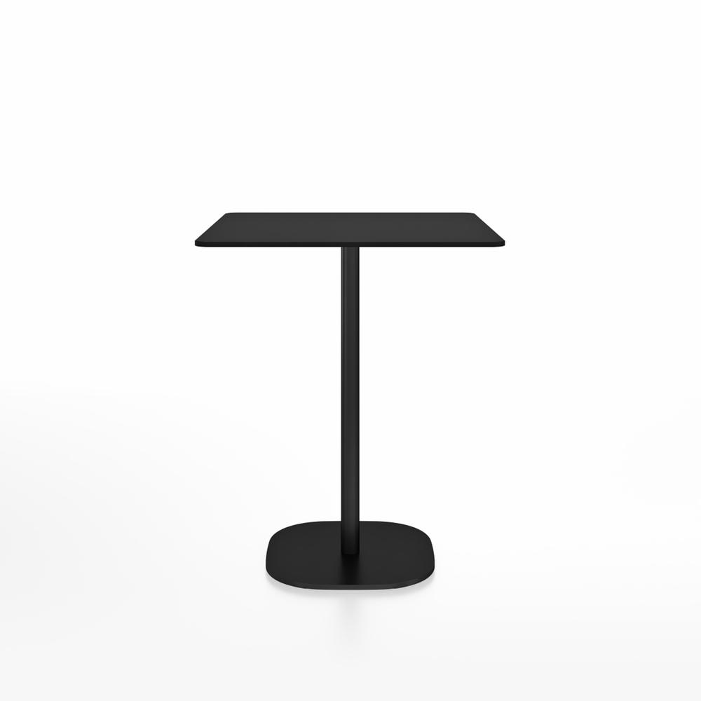 Emeco 2 Inch Flat Base Counter Height Table - Square Top Coffee table Emeco Table Top 30&quot; Black Powder Coated Aluminum Black HPL