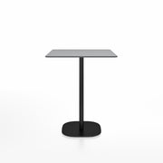 Emeco 2 Inch Flat Base Counter Height Table - Square Top Coffee table Emeco Table Top 30" Black Powder Coated Aluminum Gray HPL