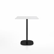 Emeco 2 Inch Flat Base Counter Height Table - Square Top Coffee table Emeco Table Top 30" Black Powder Coated Aluminum White HPL