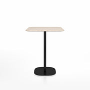 Emeco 2 Inch Flat Base Counter Height Table - Square Top Coffee table Emeco Table Top 30" Black Powder Coated Aluminum Ash Wood