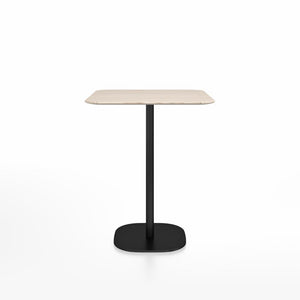 Emeco 2 Inch Flat Base Counter Height Table - Square Top Coffee table Emeco Table Top 30" Black Powder Coated Aluminum Ash Wood